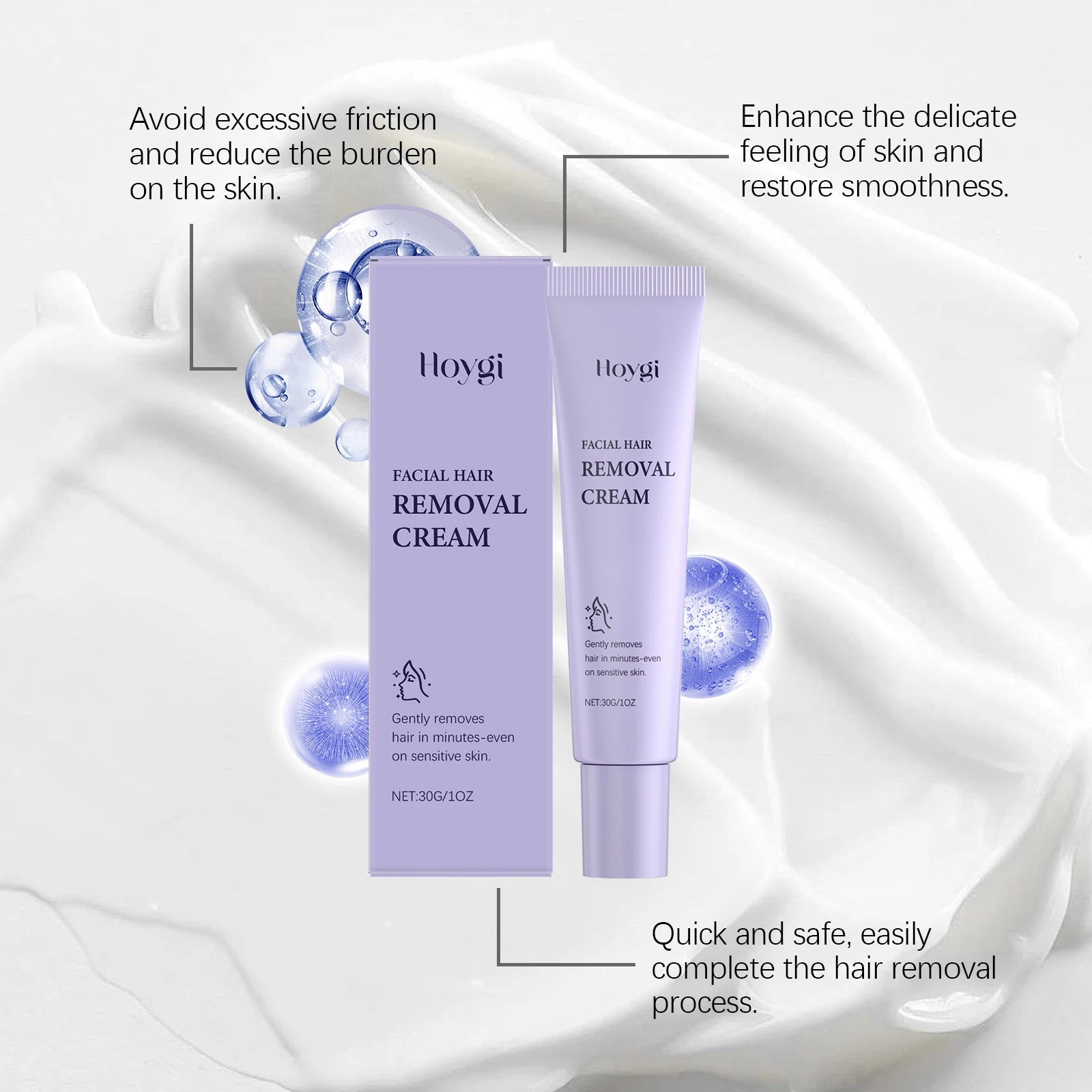 Hoygi Face Hair Removal Cream – Painless & Gentle 30g