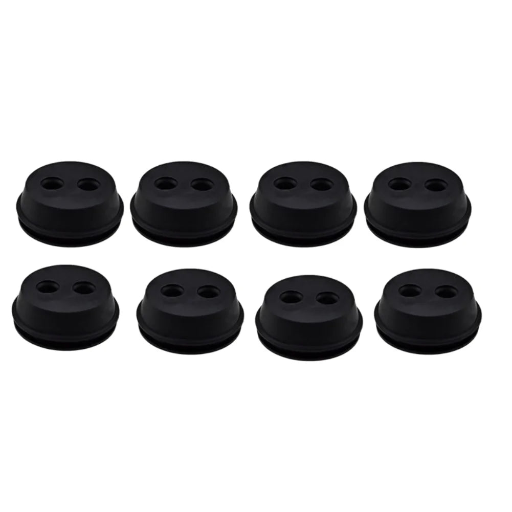 21.5mm Rubber Fuel Tank Grommet 2 Holes For Trimmer Brush Cutter Lawn Mower Gas Line Seal Replacement Accessories 10PCS Oasis Select