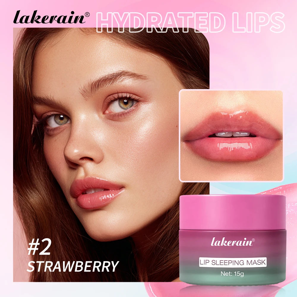 Nourishing Lip Mask Hydrating Dry Cracked Lips Skin Care Makeup Overnight Dual-Color Lip Balm for Reduce Lip Lines Cosmetics Oasis Select