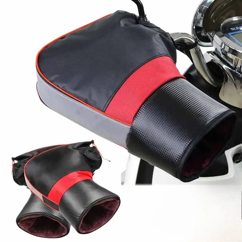 Protective Motorcycle Handlebar Gloves Muffs Thick Warm Rainproof Winter Warmer Universal Fit Scooter Bike Guantes Windproof Oasis Select