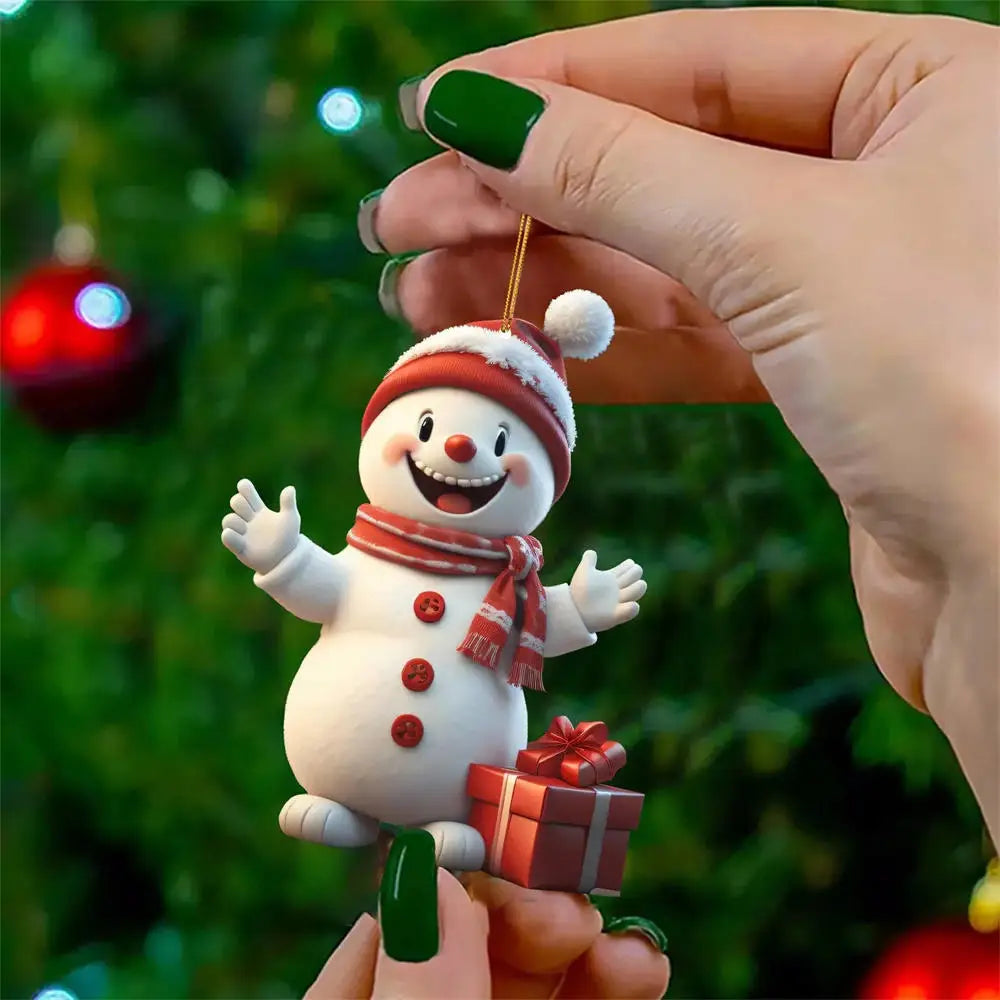 2D Acrylic Cat Christmas Ornament | Funny Xmas Tree Pendant