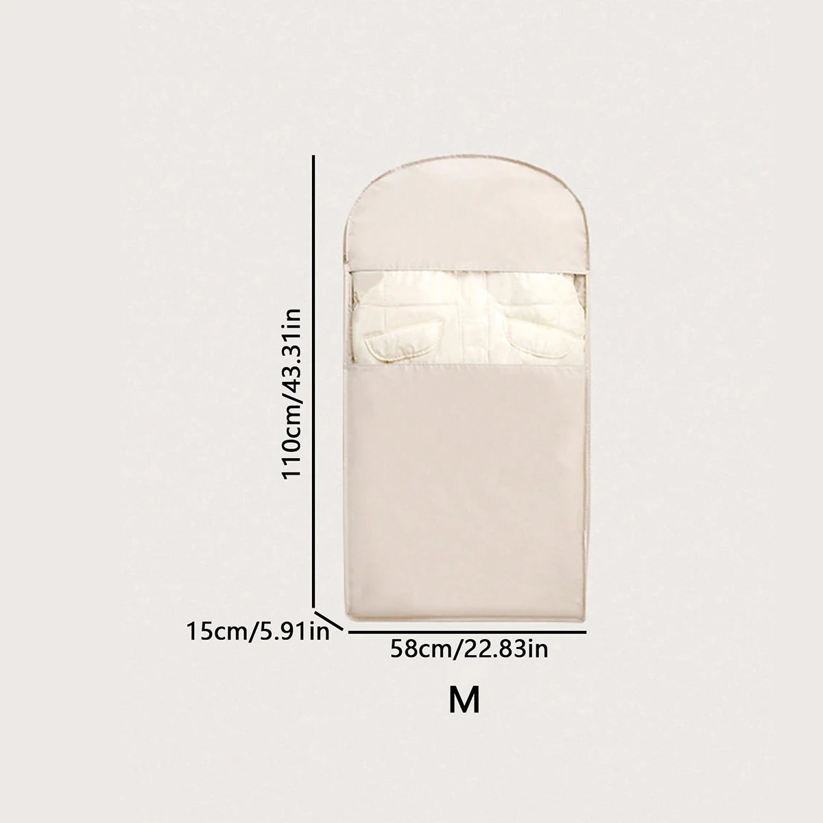 Oxford cloth storage bag - a high-end hanging clothing storage bag used for bedroom decoration Oasis Select Beige-M
