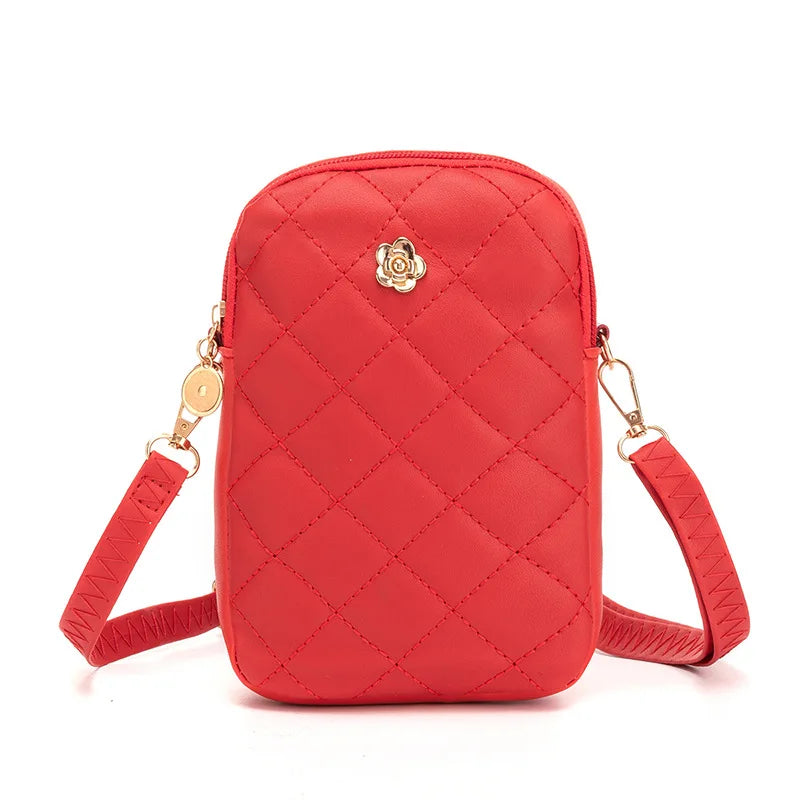 Shoulder bag PU leather crossbody bag Mini Handbag Women's Purse Crossbody Hundred simple shoulder bag crossbody bag Oasis Select Red