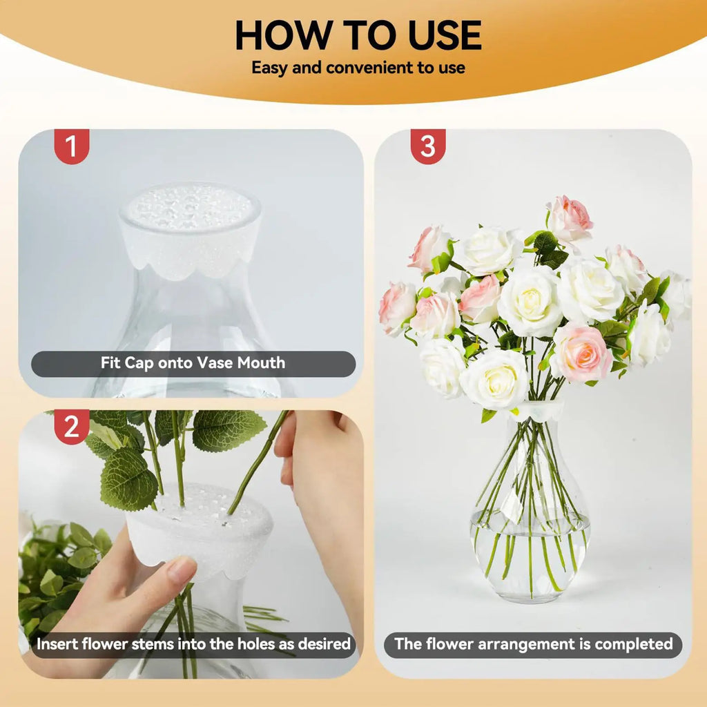 Flower Holder Arranger Silicone Flower Arrangement Grid Semi Transparent Flower Holder Arranger Spiral Ikebana Stem Holder Oasis Select