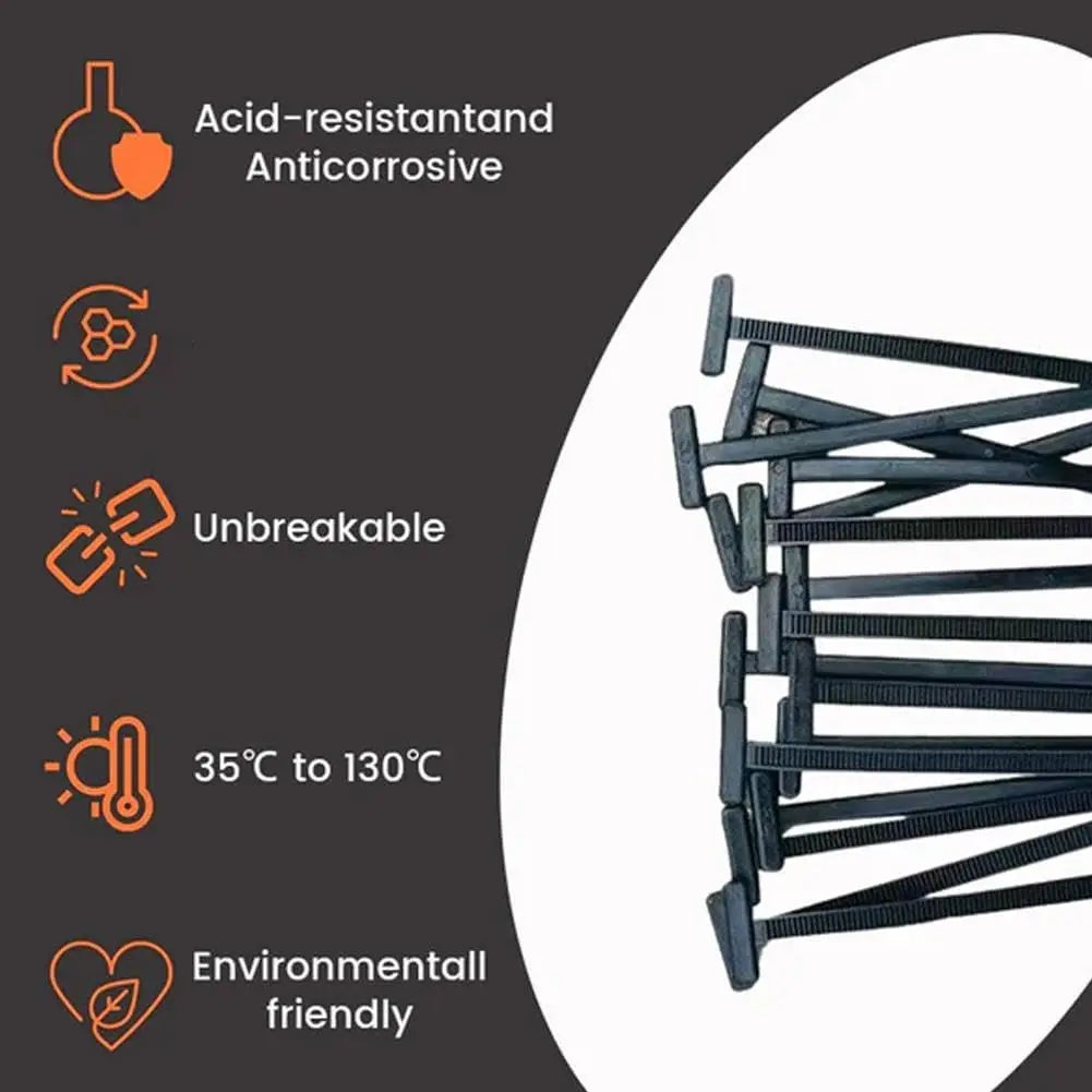 20-120pcs Nylon Cable Ties Buckle — Heavy Duty Zip Tie with Pin and Button Design, Plastic Cable Tie Tool Fastener for Car Body Oasis Select