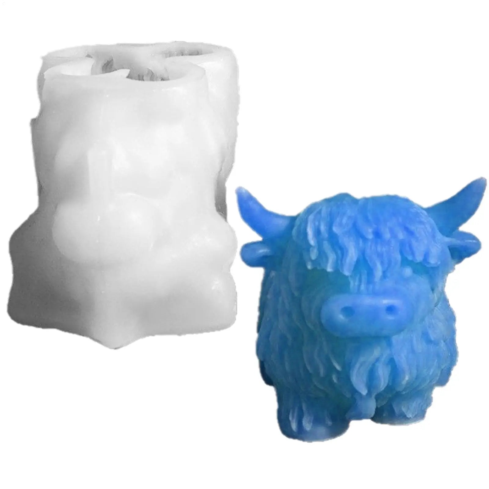 Animal Molds 3D Resin Molds Food-Grade Highland Cow Design Mould DIY Handmade Resin Crafts Supplies for Cake Snack Jelly Wax Oasis Select