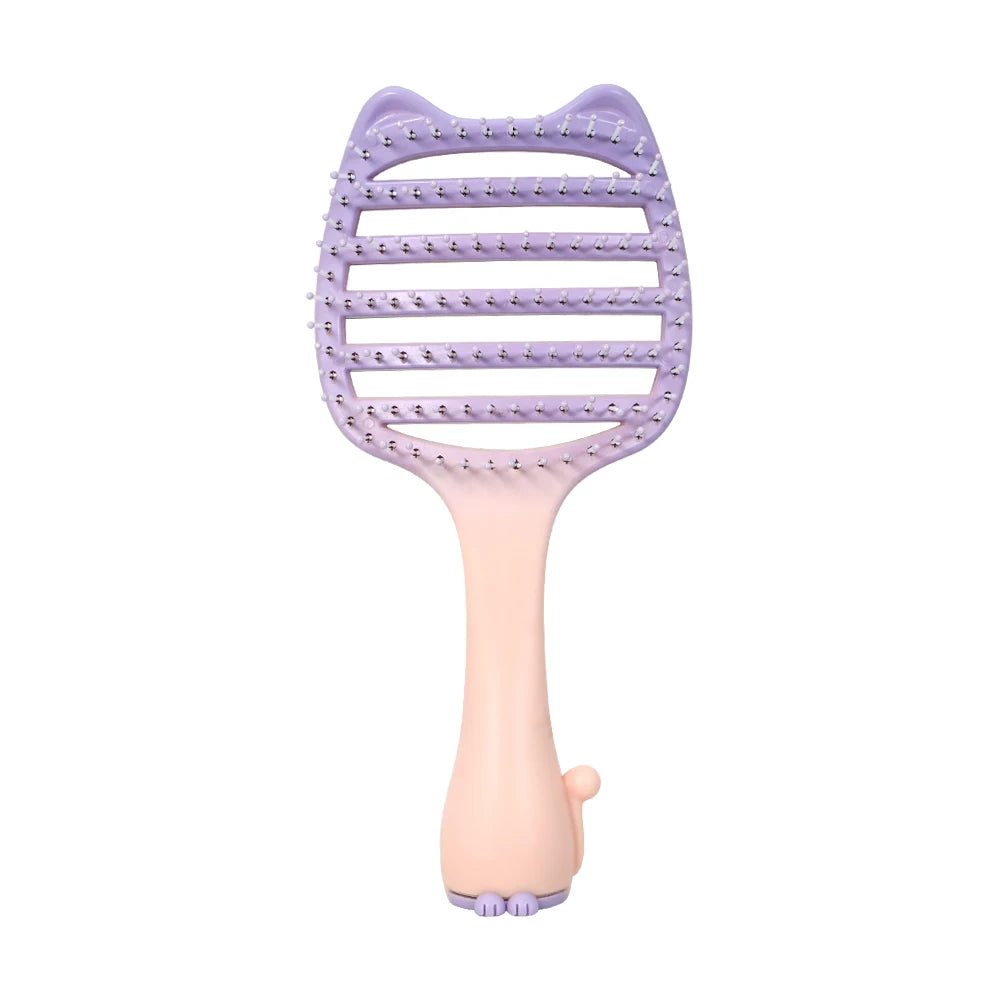 Cat Ear Detangler Comb – Anti-Static Wet & Dry Hair Brush Hair Detangler Comb Oasis Select M36-tian-purple-02