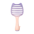 Cat Hollow-Out Detangling Hair Brush – Anti-Static Scalp Comb Detangling Hair Brush Oasis Select M36-tian-purple-02