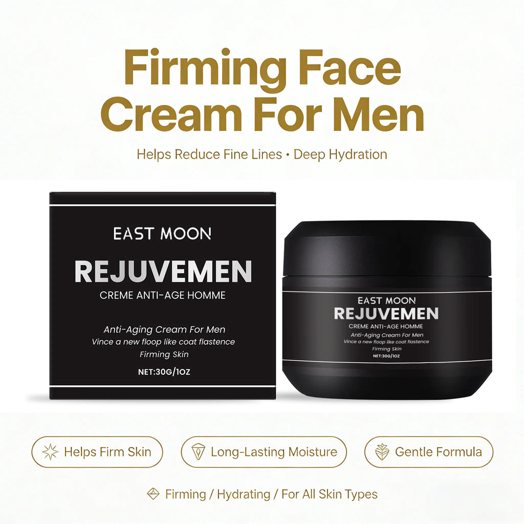 East Moon Men's Firming Face Cream – Anti-Wrinkle & Hydrating Men's Face Cream Oasis Select