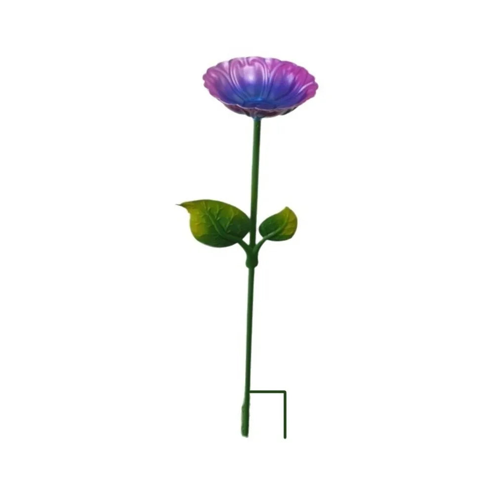 Iron Flower Bird Bath – Large Capacity Garden Dish | Oasis Garden Bird Bath Oasis Select B-Purple