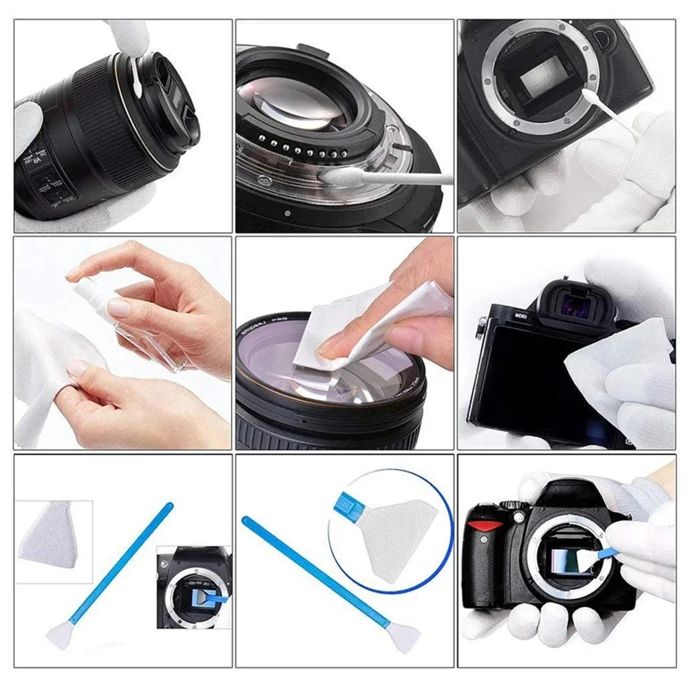 DSLR Camera Lens Cleaning Kit 5–29 Pcs | Sensor & Lens Cleaner