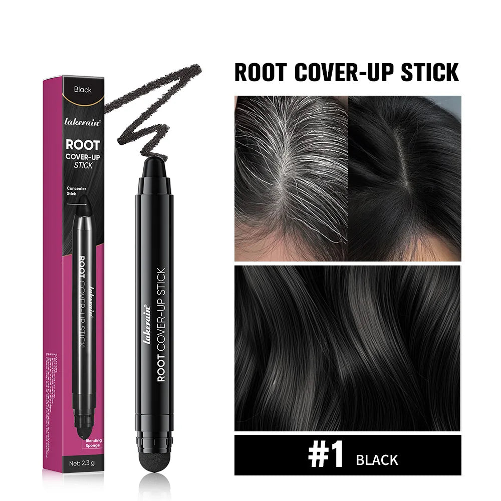 Hair Line Stick Pen Waterproof Hair Dye Pen & Brush Instantly Cover Grey White Hair Natural Hair Filling Hairline Shadow Makeup Oasis Select 1BLACK
