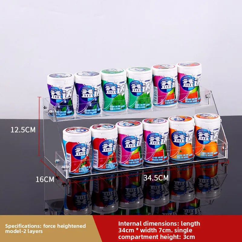 Multi-Layer Acrylic Desktop Display Rack & Organizer Shelf