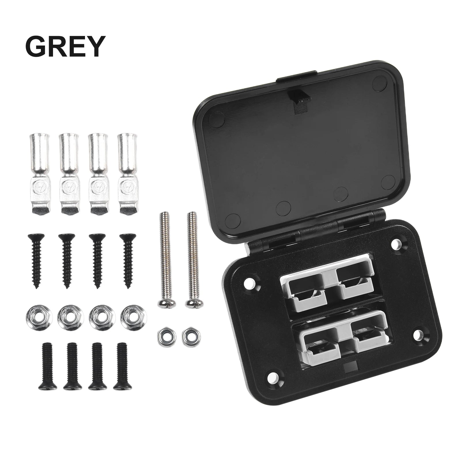 1 Set 50A 600V Twin Dual Flush Mount Bracket For Ander-Plug Connector Flush Mounts For Electric Vehicles Power Distribution Oasis Select Grey