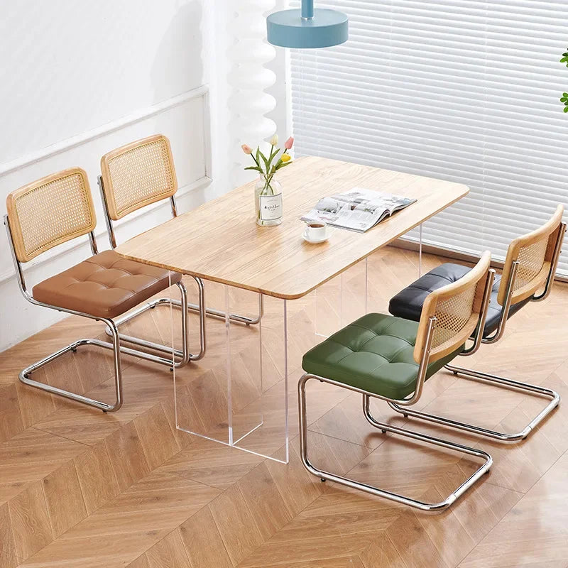 Multi-functional Nordic woven rattan chair, household dining table, chair, dining chair, study, living room, back chair Durable Oasis Select