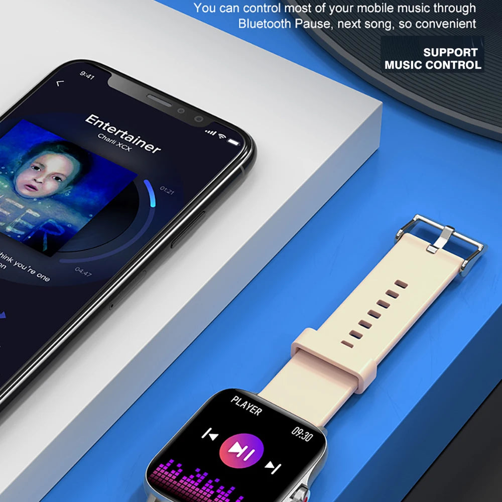 New Men 1.69 Inch Blue Tooth Call Smartwatch Heartrate Testing Music Playing Waterproof Women Sports Smart Watches Fashion Oasis Select