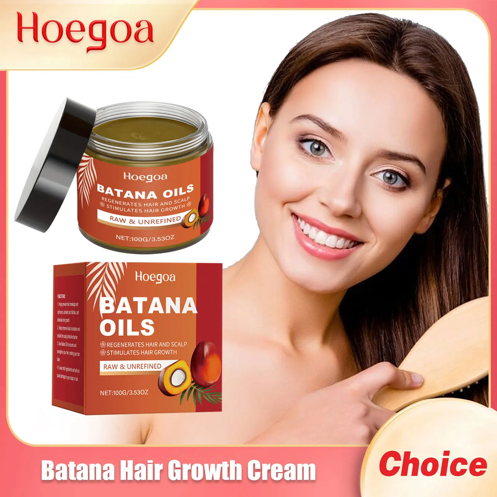 Hoegoa Batana Hair Growth Cream Repair Damaged Scalp Massage Deeply Cleansing Mask Healthier Roots Hair Nourishing Conditioners Oasis Select