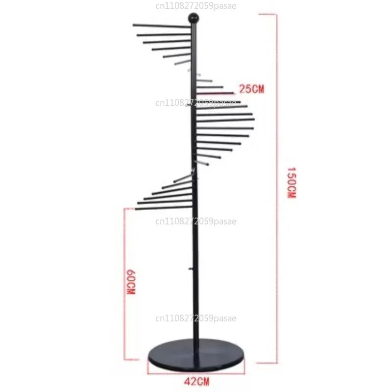 Floor Standing Scarf, Belt & Bag Display Rack – Wrought Iron