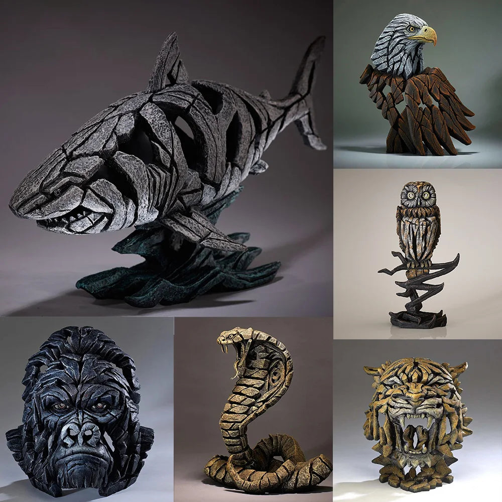 Contemporary Animal Scul Animal Sculpture Collection Tiger Bust by of Edge Scenes home decore animal figures ganesha statues Oasis Select
