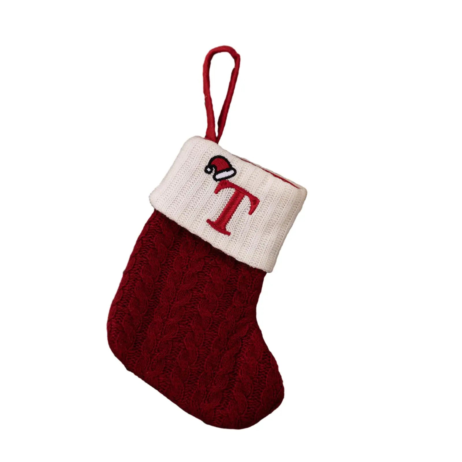 Socks Christmas Stocking Pendant Snowflake Stocking Decorating Ornament 20x10cm Alphabet Christmas Tree Useful Oasis Select T China Mainland