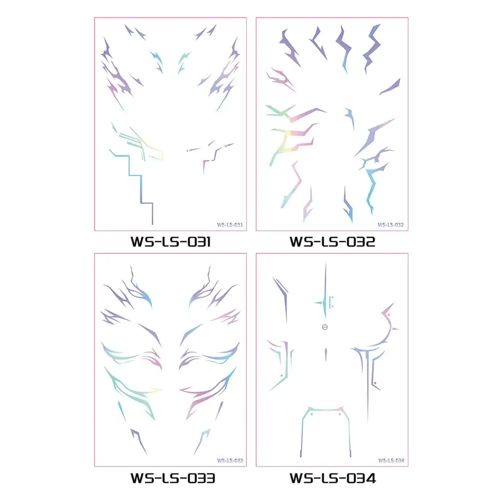 Waterproof Temporary Tattoo Stickers – Anime Cosplay & Party