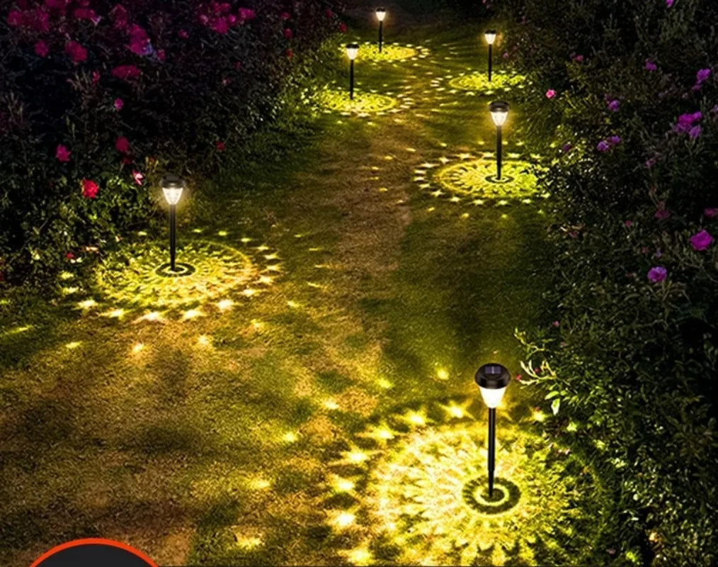 Solar Lawn Lights, Outdoor Waterproof Garden Lights, Garden Landscape Decoration Atmosphere LED Ground Insert Lights Oasis Select