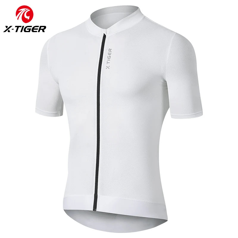 X-TIGER Cycling Jersey Men Short Sleeve High Quality Road Bike Jerseys Summer Full Zipper with Pockets Breathable Quick Dry Oasis Select XM-DY-38002 XXXL
