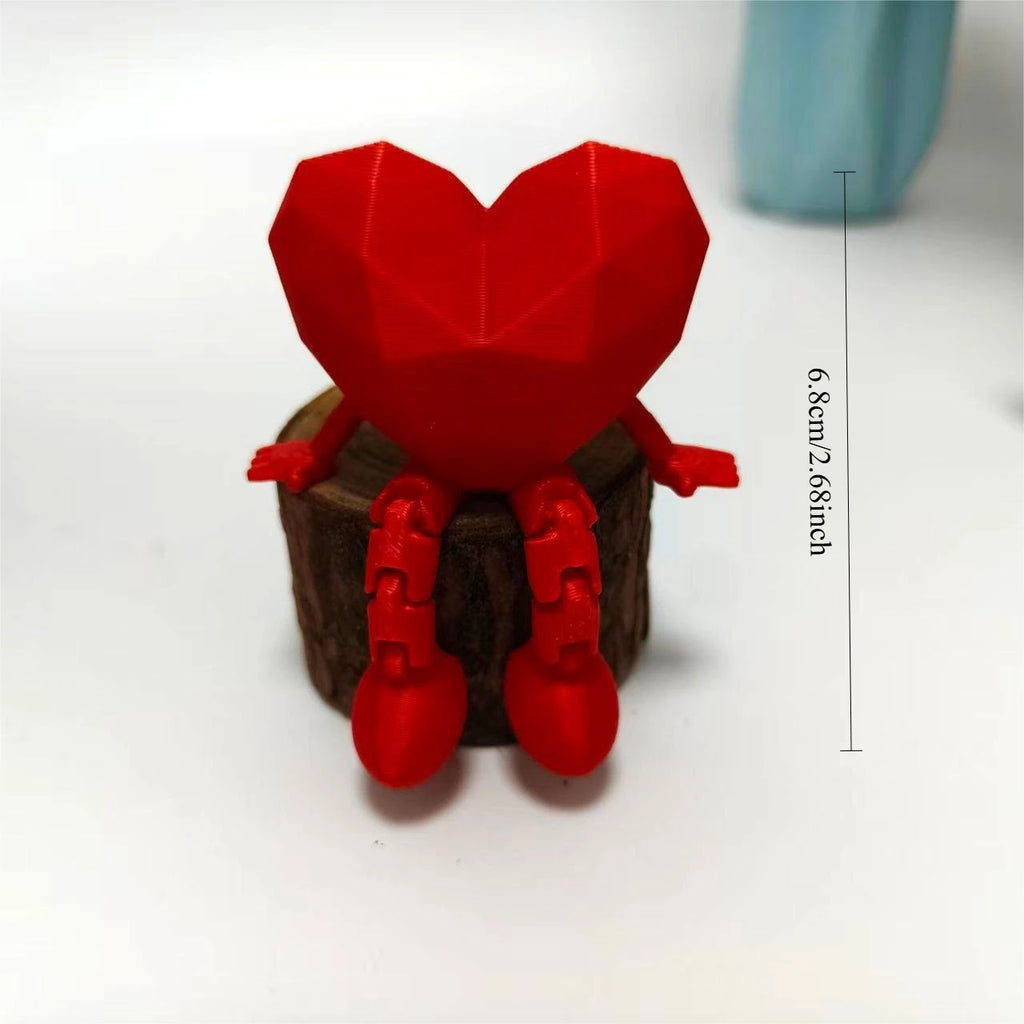 Romantic Heart-shaped Statue Romantic Home Desktop movable Lips Rose Love doll Wedding Ornament Home Decor Valentine's Day Gifts Oasis Select 2