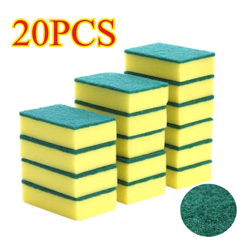 Dish Washing Sponge Dust Cleaning Sponge Scrubber for Kitchen Magic Cleaning Majoc Eraser Sponge Kitchen Scourer Supplies Oasis Select 20PCS-Square