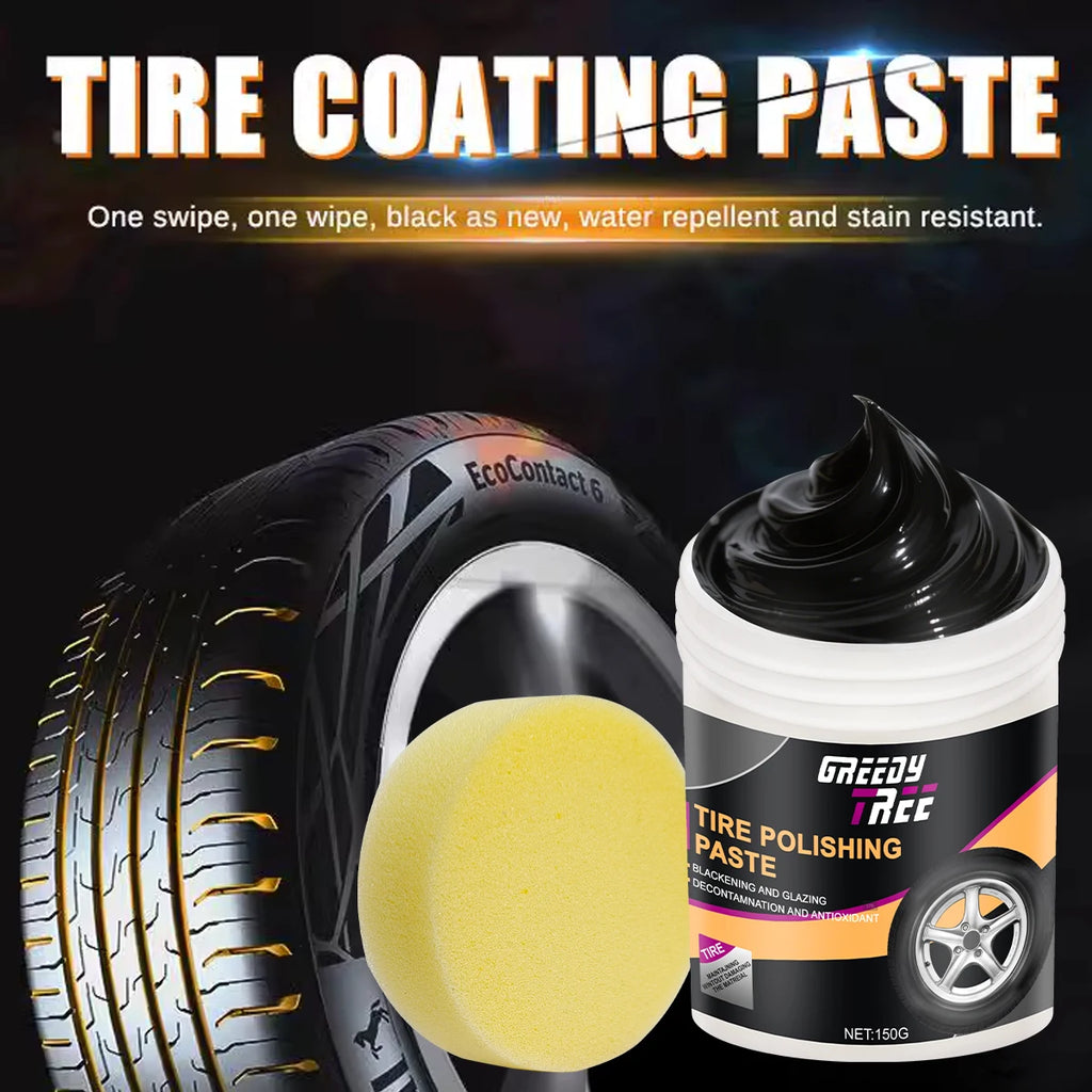Black Enamel Tire Polish Paste – Quick-Dry Shine Restorer Tire Polish Paste Oasis Select