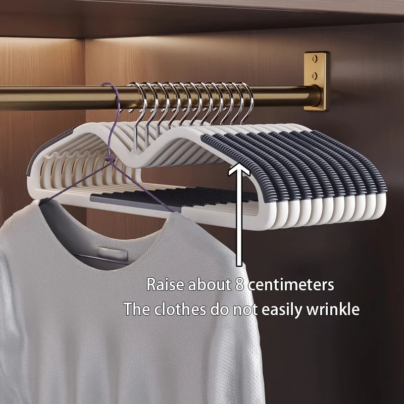 Plastic Clothes Hangers Space Saving Non Slip Short Neck Wardrobe Organizer for Home Dorm Bedroom Storage 20pcs Clothing Rack Oasis Select