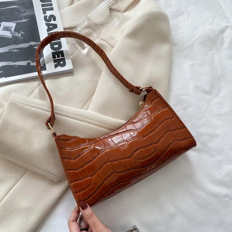 Women's PU Leather Underarm Bag – Retro Shoulder Tote Clutch