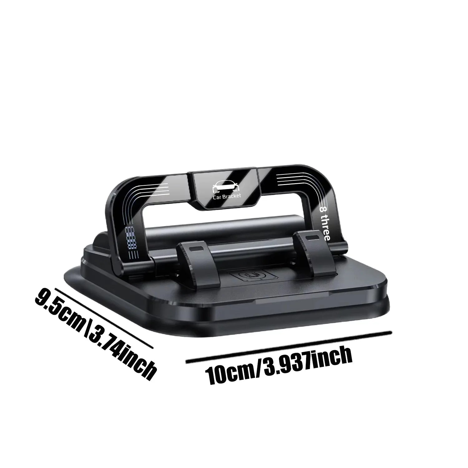 2-in-1 Car Dashboard Phone Holder with Parking Number Plate