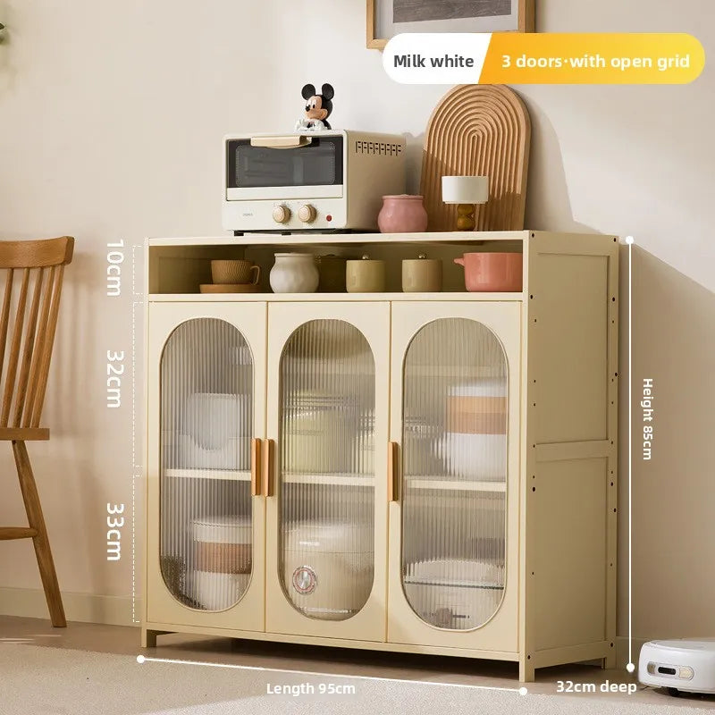Tea Cabinet, Living Room Against the Wall Cabinet, Locker Storage, Low Cabinet, Kitchen Shelf, Household Dining Cabinet Oasis Select Milky white 95cm-GC 1