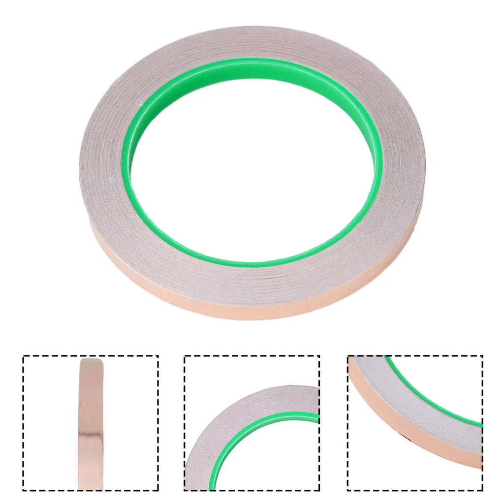 65FT Double Conductive Copper Foil Tape For EMI Shielding Conductive Tape Multipurpose Welding Electrical Repair Oasis Select