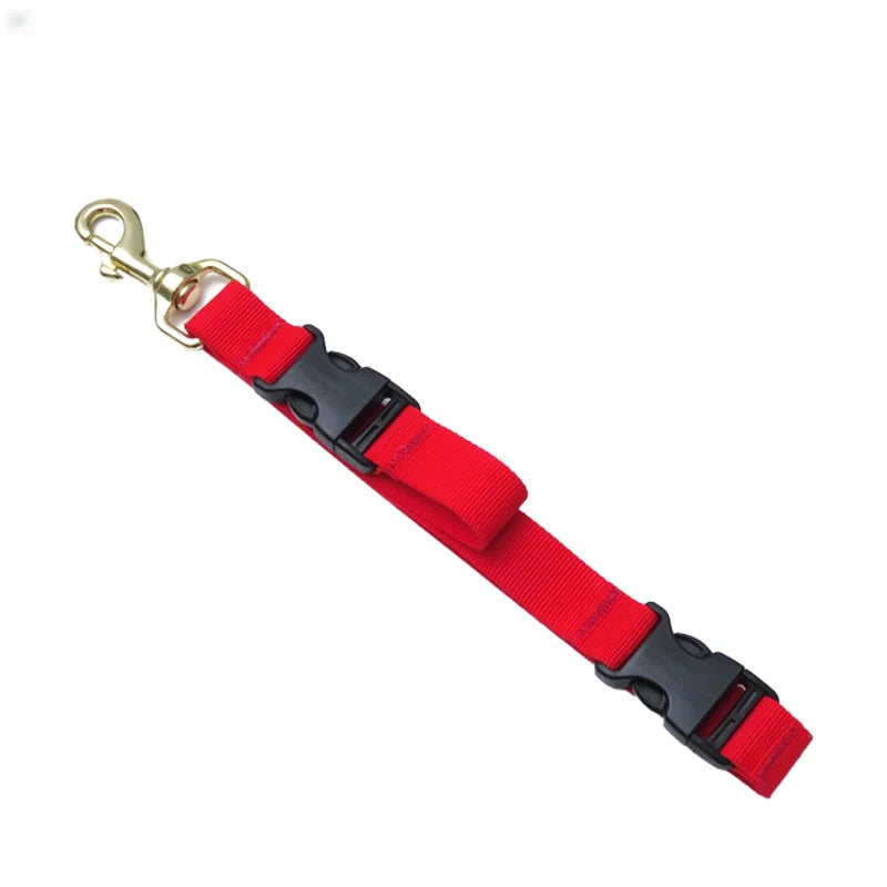 1pc Diving Lanyard Clip 255x25mm Multi-Purpose Frog Shoe Buckle Lift Cord Clip Fin Holder For BCD Side Mount Hanging Accessories Oasis Select red
