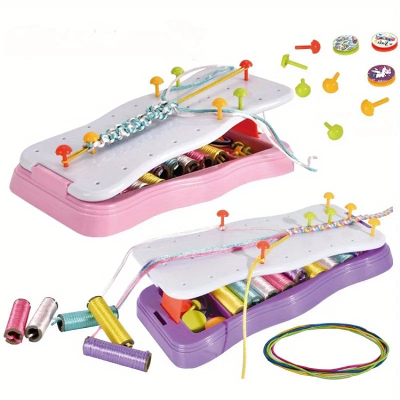Handmade Rope Braiding Set Colorful Weaving Material Kit DIY Bracelet Craft Creative Activity Friendship Band Making Supplies Oasis Select
