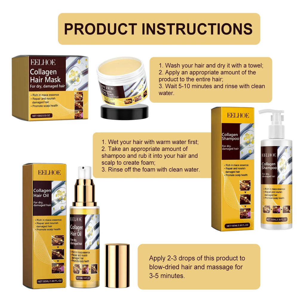 Eelhoe Collagen Keratin Hair Mask – Repair Frizz & Moisturize Keratin Hair Mask Oasis Select
