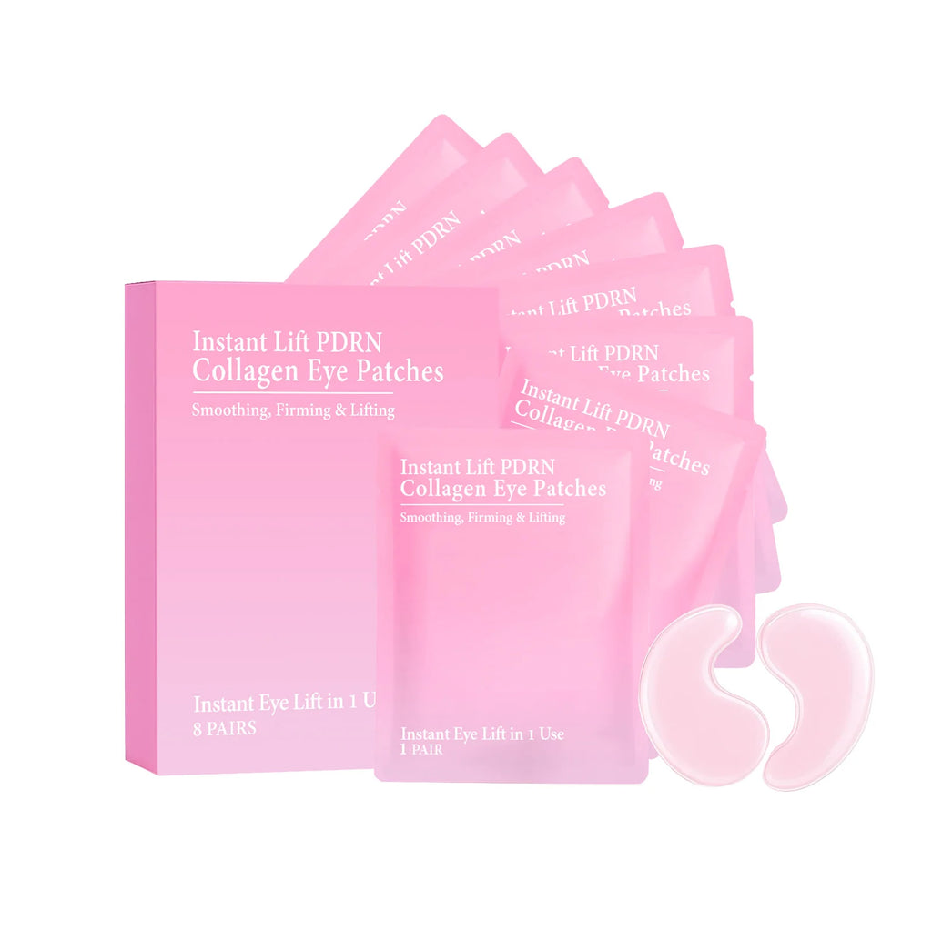 Collagen Eye Patches Hydrogel Anti Dark Circles Reduces Puffiness Instant Lifting Nourishing Anti-Wrinkle Under Eye Mask Oasis Select 8 pairs Boxed