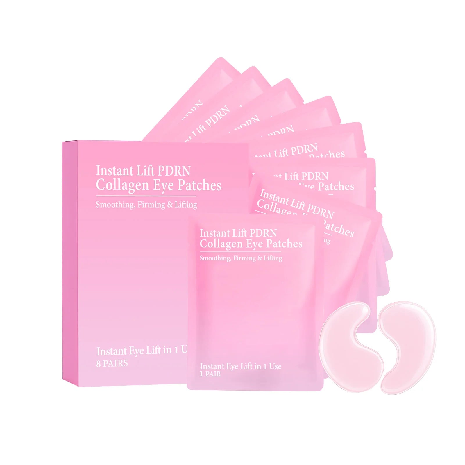 Collagen Eye Patches Hydrogel Anti Dark Circles Reduces Puffiness Instant Lifting Nourishing Anti-Wrinkle Under Eye Mask Oasis Select 8 pairs Boxed