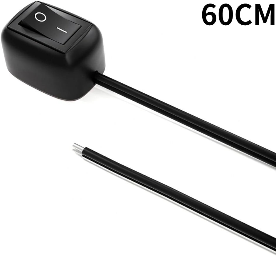 Universal Car Toggle Switch DC 12V – Paste Type Mini Button with 60cm Cable