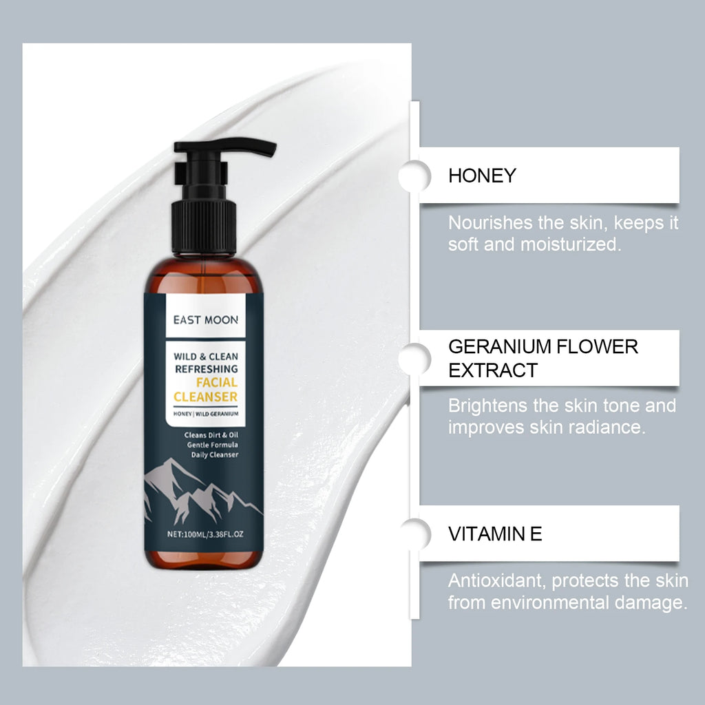 Men'S Nourishing Face Cleanser, Gently Cleanses Skin, Refreshing Oil-Control, Ideal For Daily Facial Care And Maintenance Oasis Select