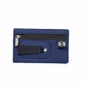 Rfid Credit Card Holder Men Wallets Luxury Nylon Slim Wallet Zipper Key Card Case Male Tactical Purse Coin Purse With Carabiner Oasis Select Dark blue