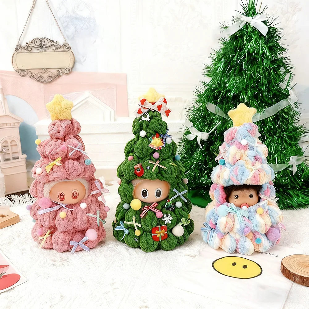 Handmade Crochet Christmas Tree Doll Outfit | 17cm Plush Doll