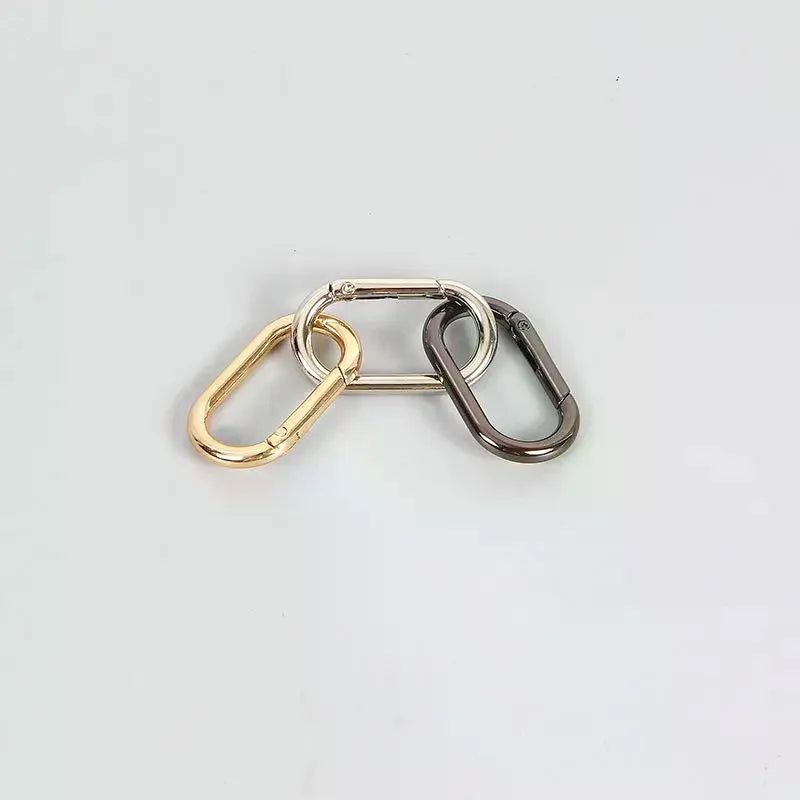10Pcs Oval Spring Buckle Metal Alloy Design for Bag Strap Keychain Lanyard Adjustment Fastener Accessory Supplies Oasis Select