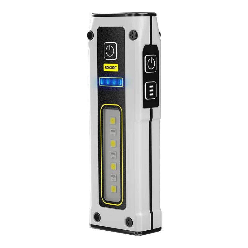 MINI Portable Rechargeable LED Flashlight Outdoor Emergency Service Lamp with Magnetic Powerful Long Range Flashligt for Fishing Oasis Select