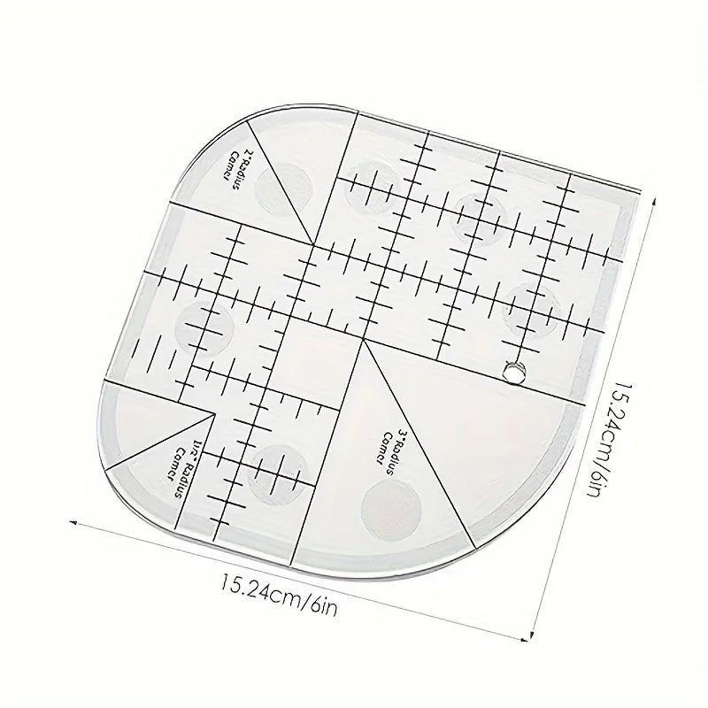 1PC Creative Corner Knife Quilting Ruler Acrylic Sewing and Sewing Ruler DIY Sewing Template Sewing Tool Corner Ruler Oasis Select