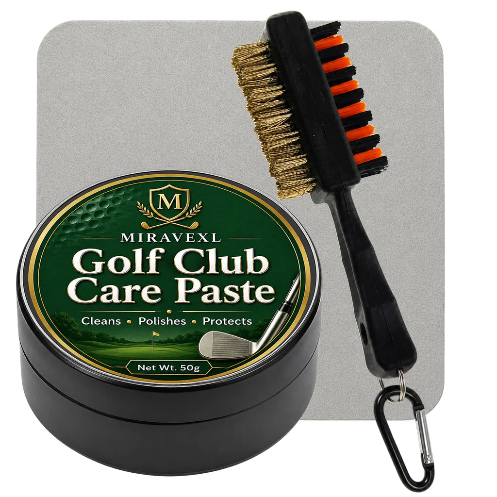 Golf Club Care Paste Kit with Polishing Cloth and Cleaning Brush, Club Head Cleaner Polish forIrons Wedges Putters Accessories! Oasis Select 1 Box