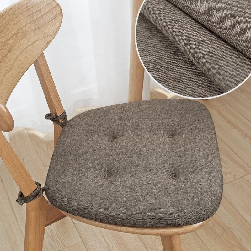 Universal Horseshoe Shape Dining Chair Cushion Thickened Keep Warm Cotton Linen Seat Pad Breathable All Season Home Use Oasis Select