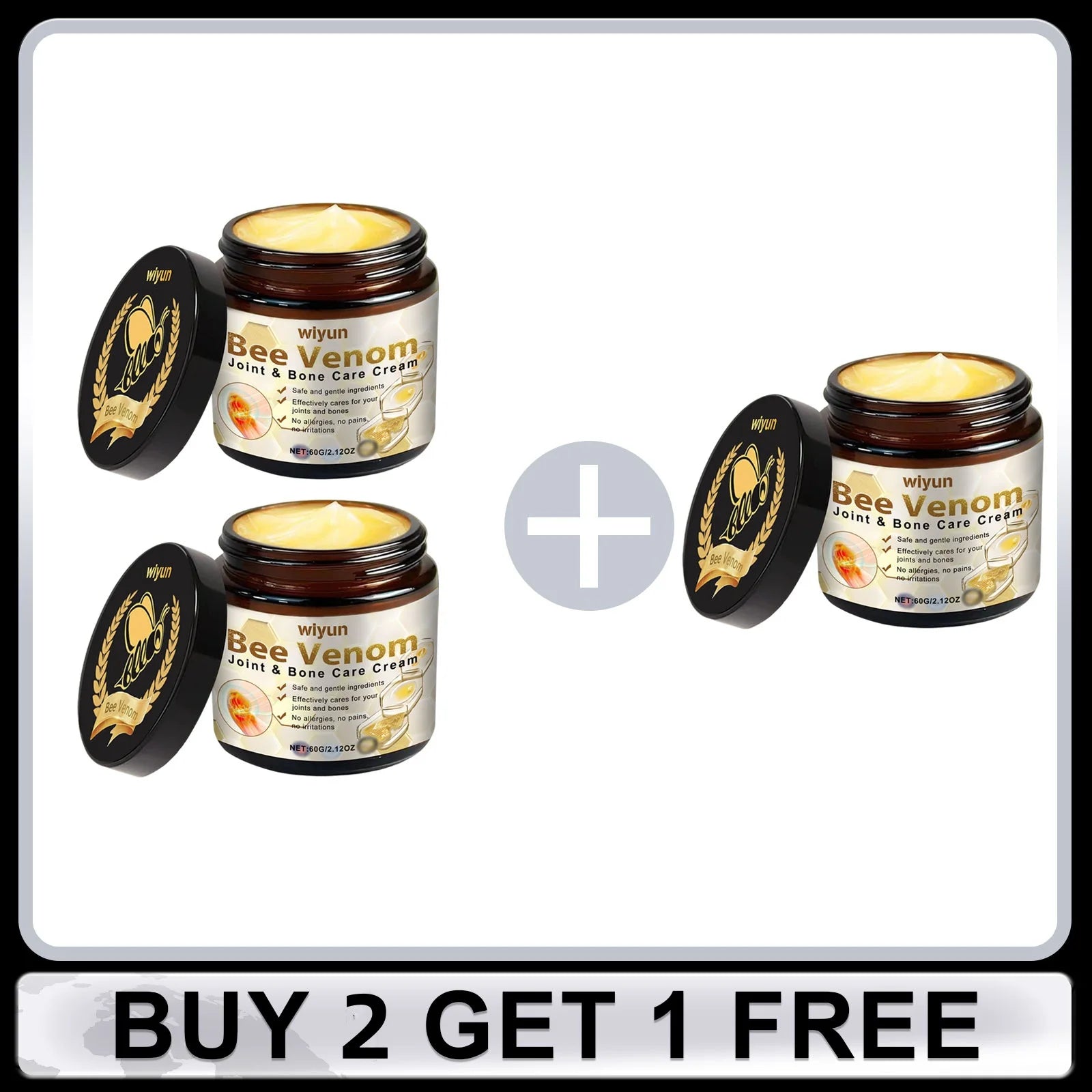 WIYUN Bee Venom Body Cream – Moisturizing & Soothing 60g